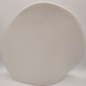 Modernist Minimalist White Ikebana VASE Kyohdoh Yokkaichi Japan Organic Pottery